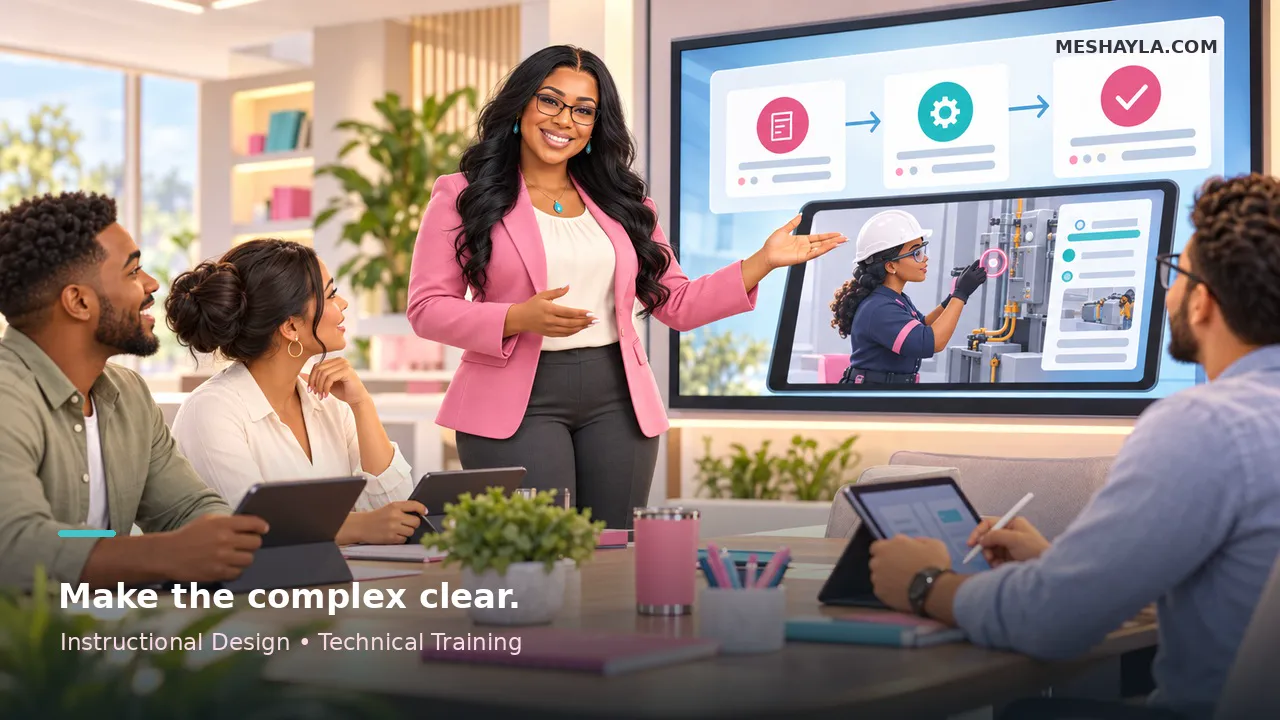 Meshayla facilitating a technical training workshop